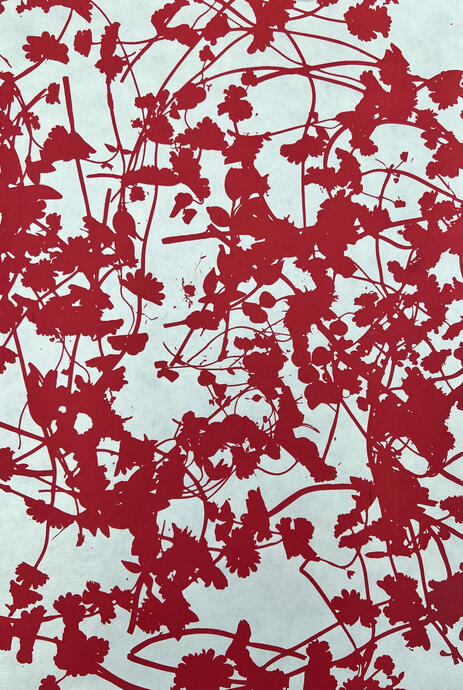 Some Flowers I Found on My Walk to Class - Silk Screen - 2021