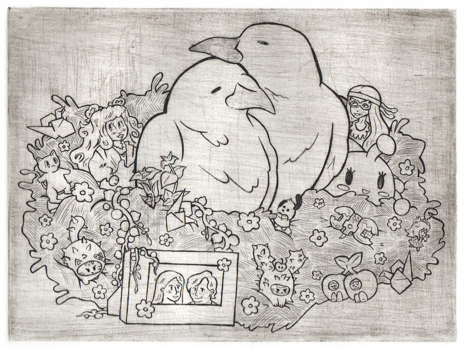 Nesters - Hard Ground Etching - 2023