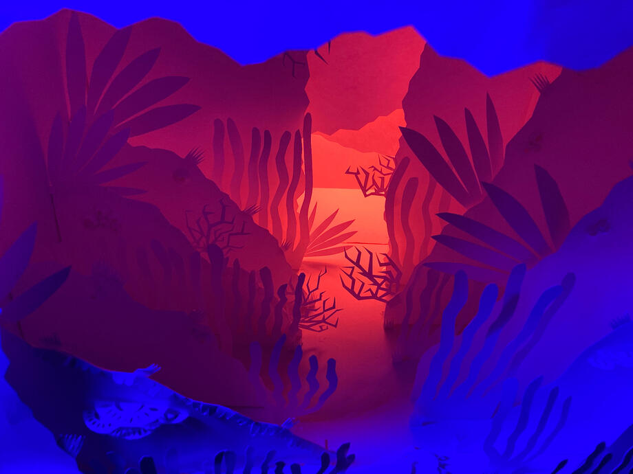 Underwater Cave - Paper, Colored Lights 2020