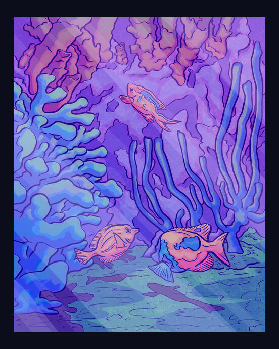Aquarium - Digital Illustration - 2023